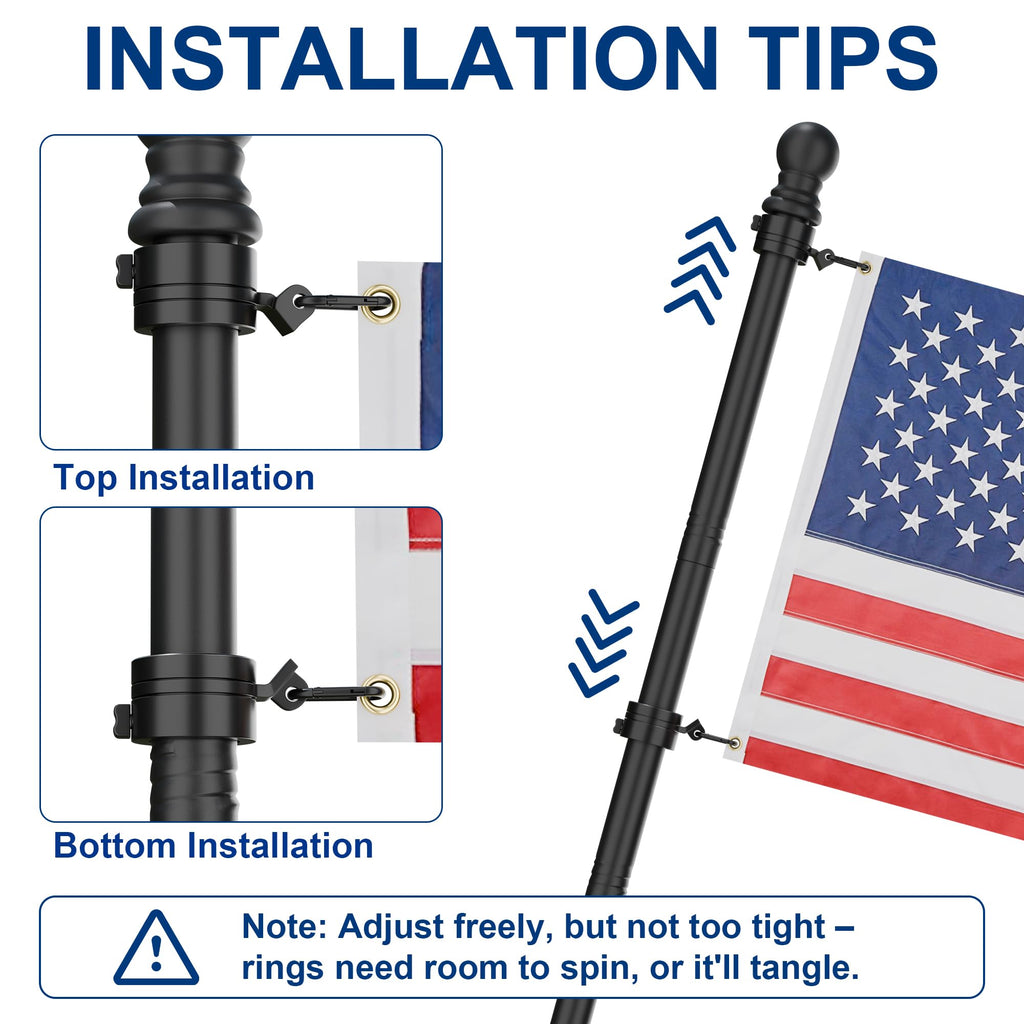 Black 5FT Aluminum Flag Pole K904