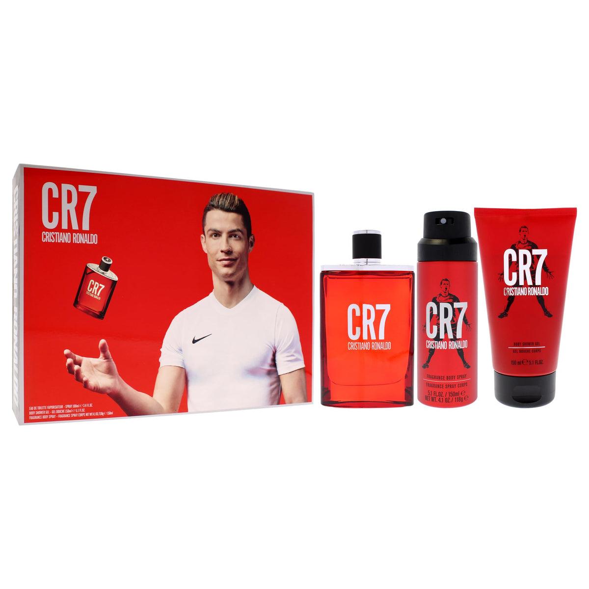 3 Pc Men EDT Spray Body Spray Shower Gel Gift Set M15071