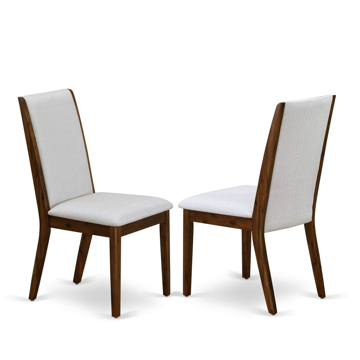 9 Piece Walnut Dining Room Set with 8 Grey Linen Chairs I4886