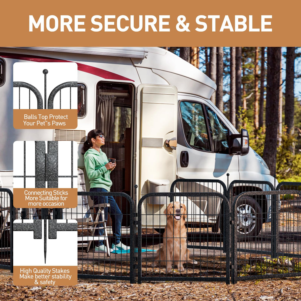 40in 16 Panels Heavy Duty Metal Dog Playpen G79031