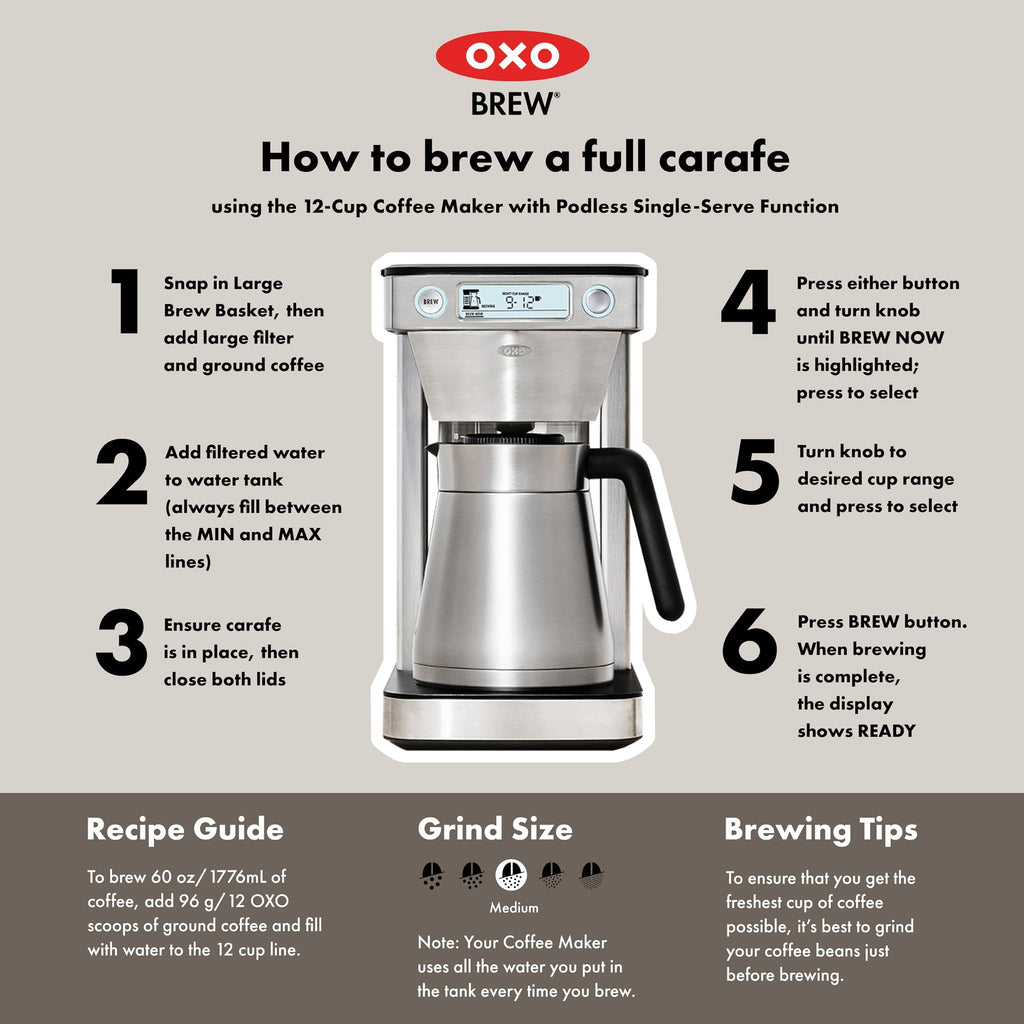 12-Cup Coffee Maker with Single-Serve Function H839
