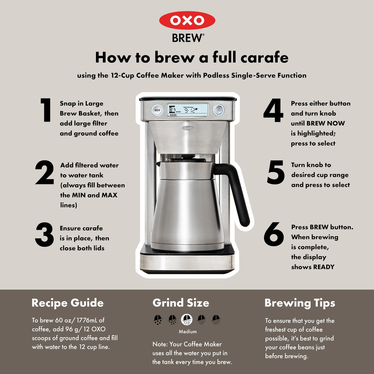 12-Cup Coffee Maker with Single-Serve Function H839