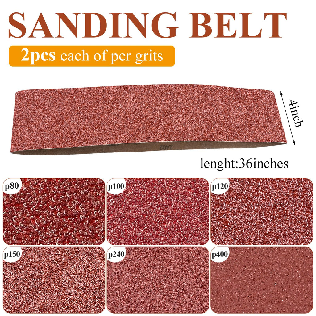 4x36 Inch Aluminum Oxide Sanding Belts and 6 Inch No-hole Sanding Discs U239