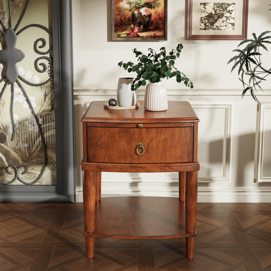 Wood End Table with Drawer M612