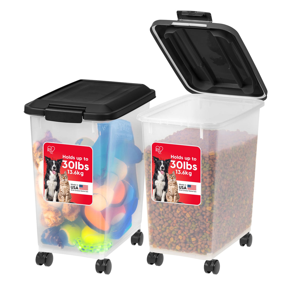 Dog Food Storage Container 2-Pack Black K808452