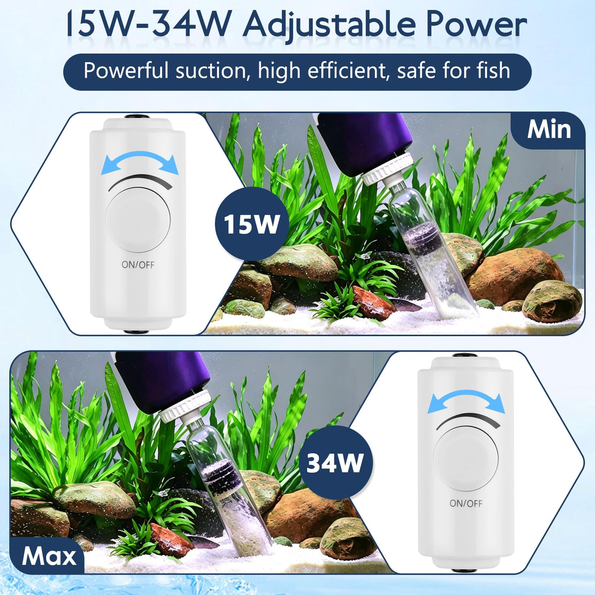 600 GPH Aquarium Gravel Cleaner Fish Tank Vacuum S71313