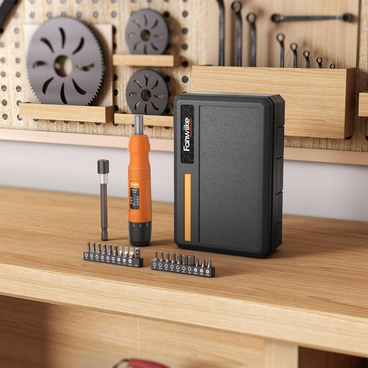 Torque Screwdriver Set, 10-70 In-lb, 1/4” Drive with Audible Click D576