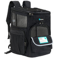 Dog Backpack Carrier, Airline Approved 4-Way Entry Cat Bag, Black W265254