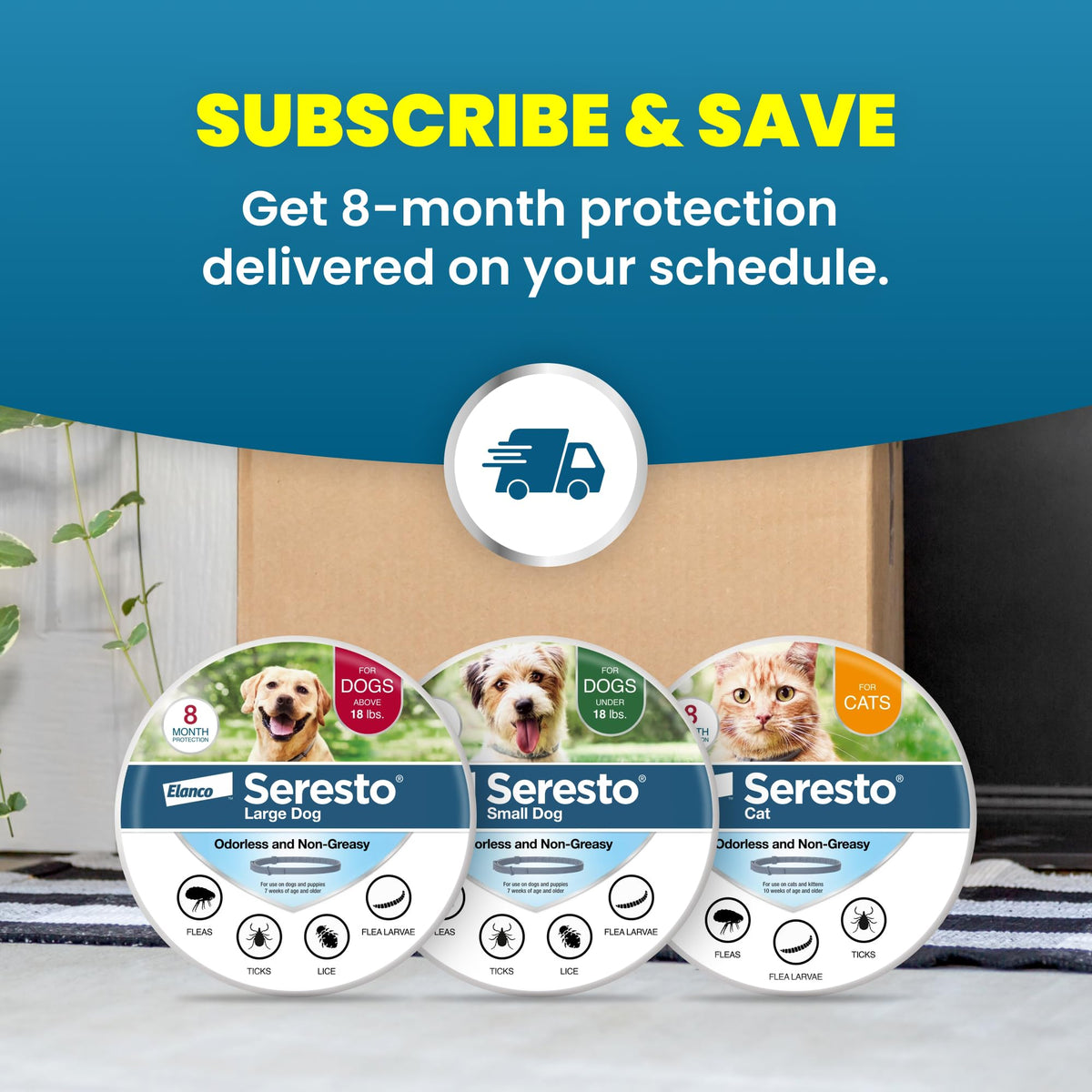 Flea & Tick Treatment & Prevention Collar for Dogs Under 18 lbs F601052