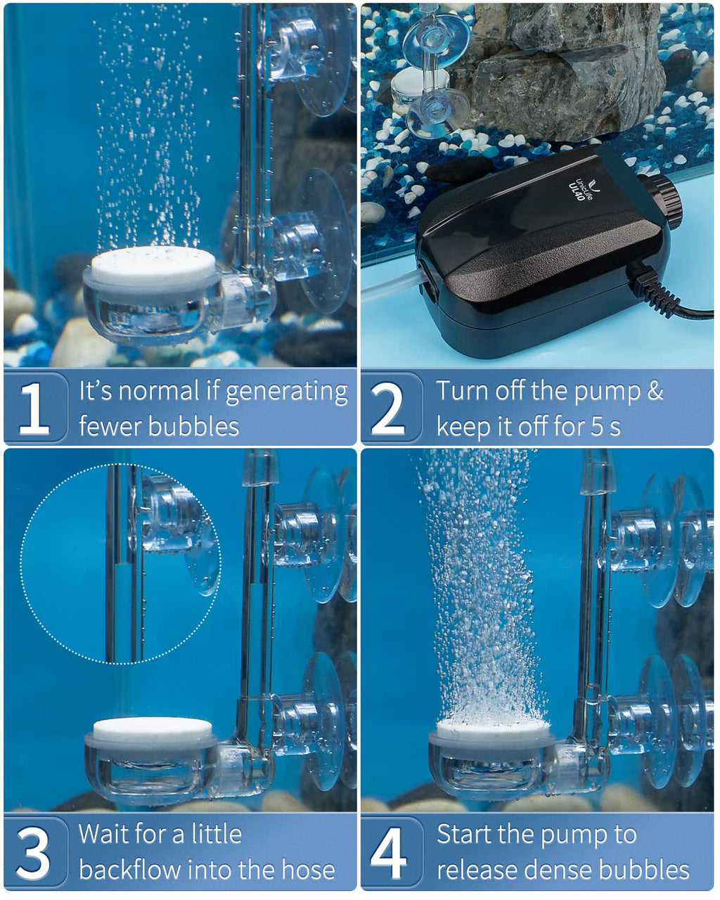 Aquarium Air Stone Disc with Suction Cup Air Control Valve C2394