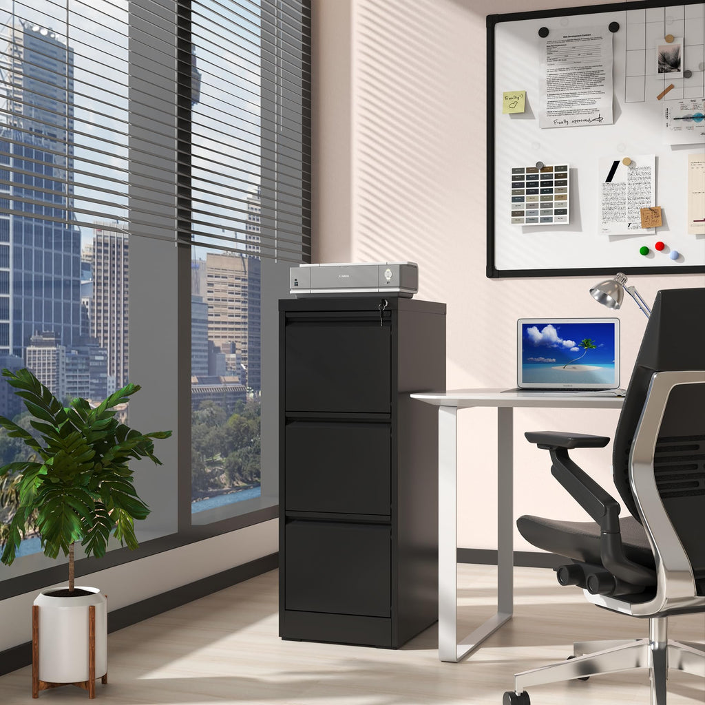 3 Drawer Metal File Cabinet with Lock E519