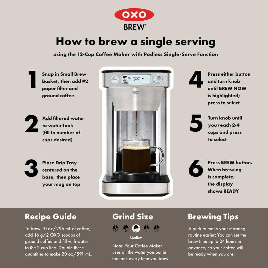 12-Cup Coffee Maker with Single-Serve Function H839