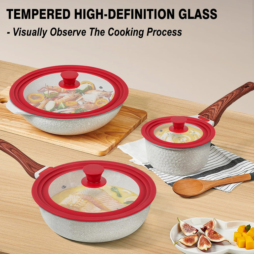 Universal Tempered Glass Pan Lid with Silicone Edge E51501