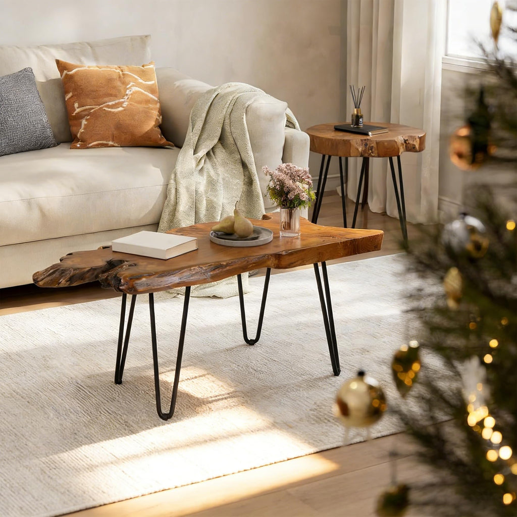 Live Edge Solid Wood Coffee Table Q66197