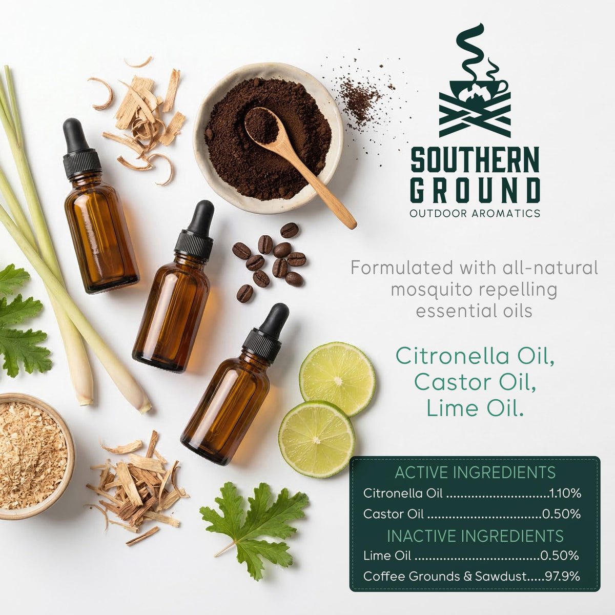 Natural Mosquito Repellent Outdoor Candle I8582