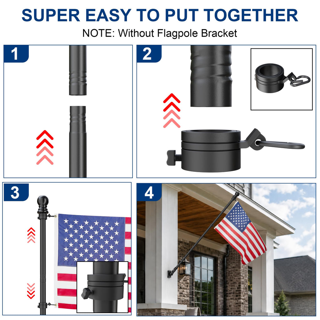 Black 5FT Aluminum Flag Pole K904