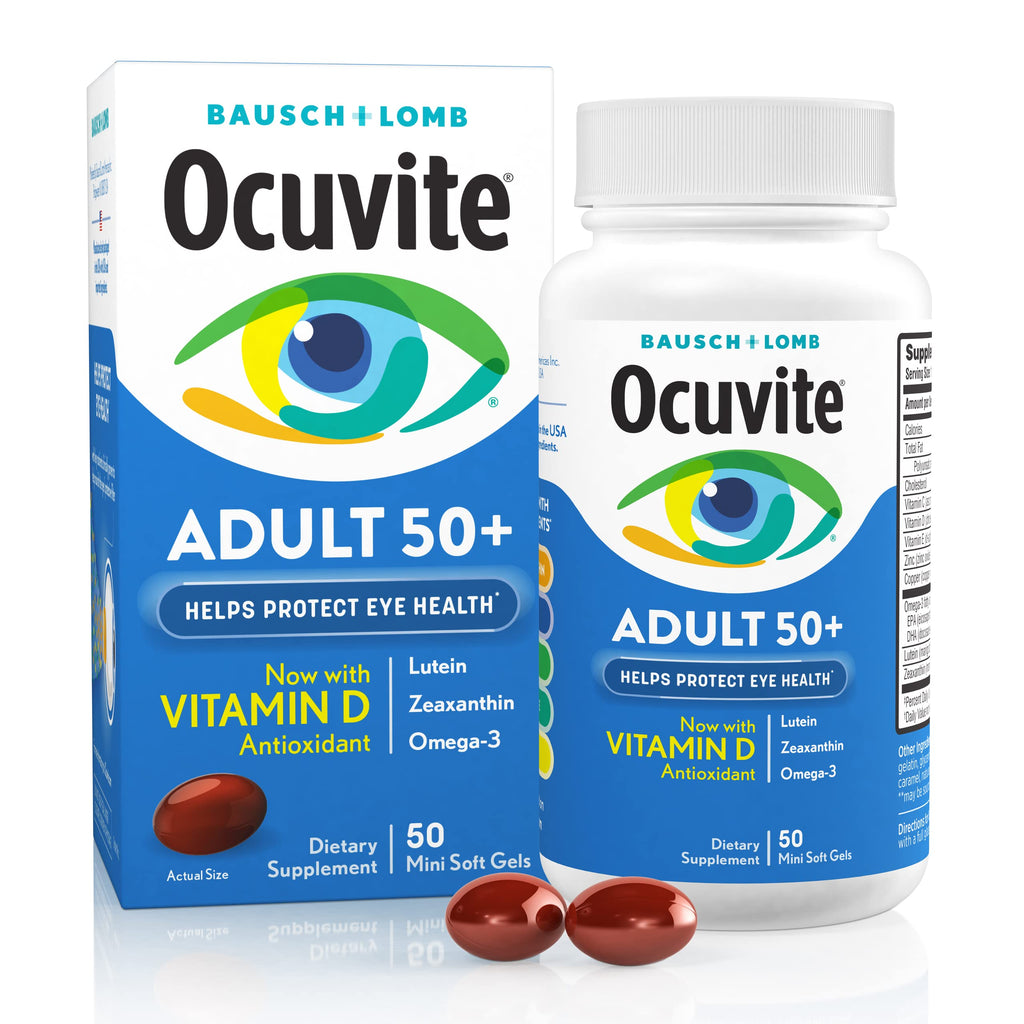 Eye Vitamin & Mineral Supplement with Omega-3, Zinc, Lutein & Zeaxanthin, 50 Softgels U565