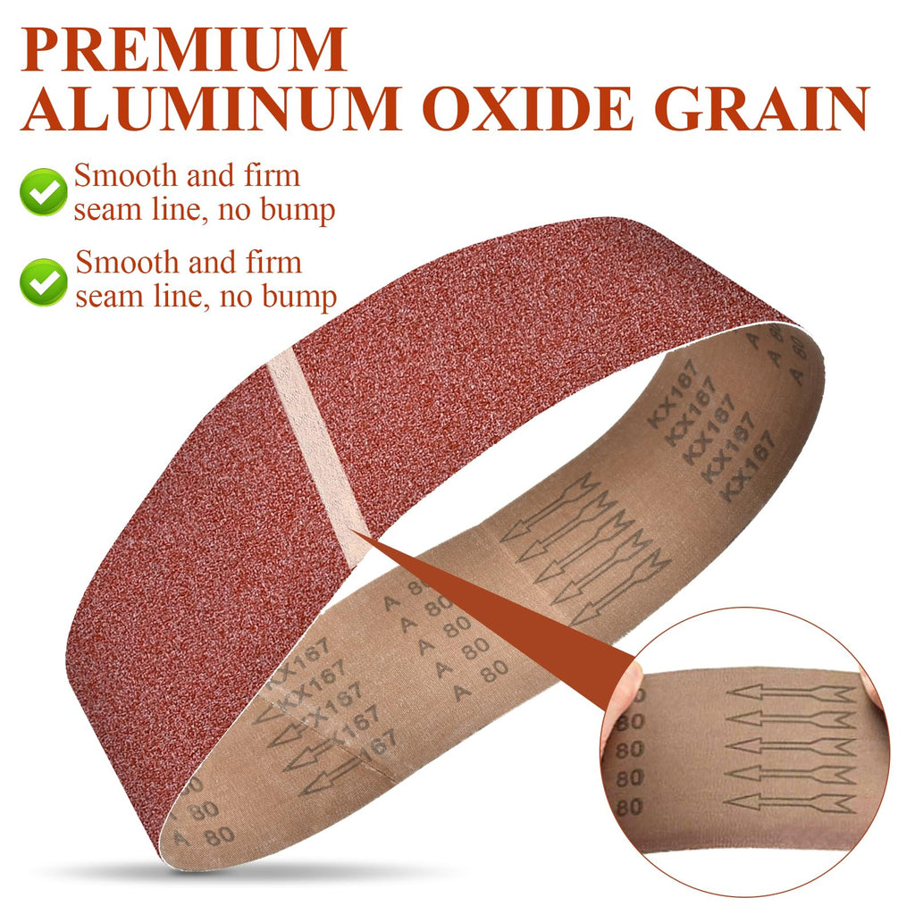 4x36 Inch Aluminum Oxide Sanding Belts and 6 Inch No-hole Sanding Discs U239