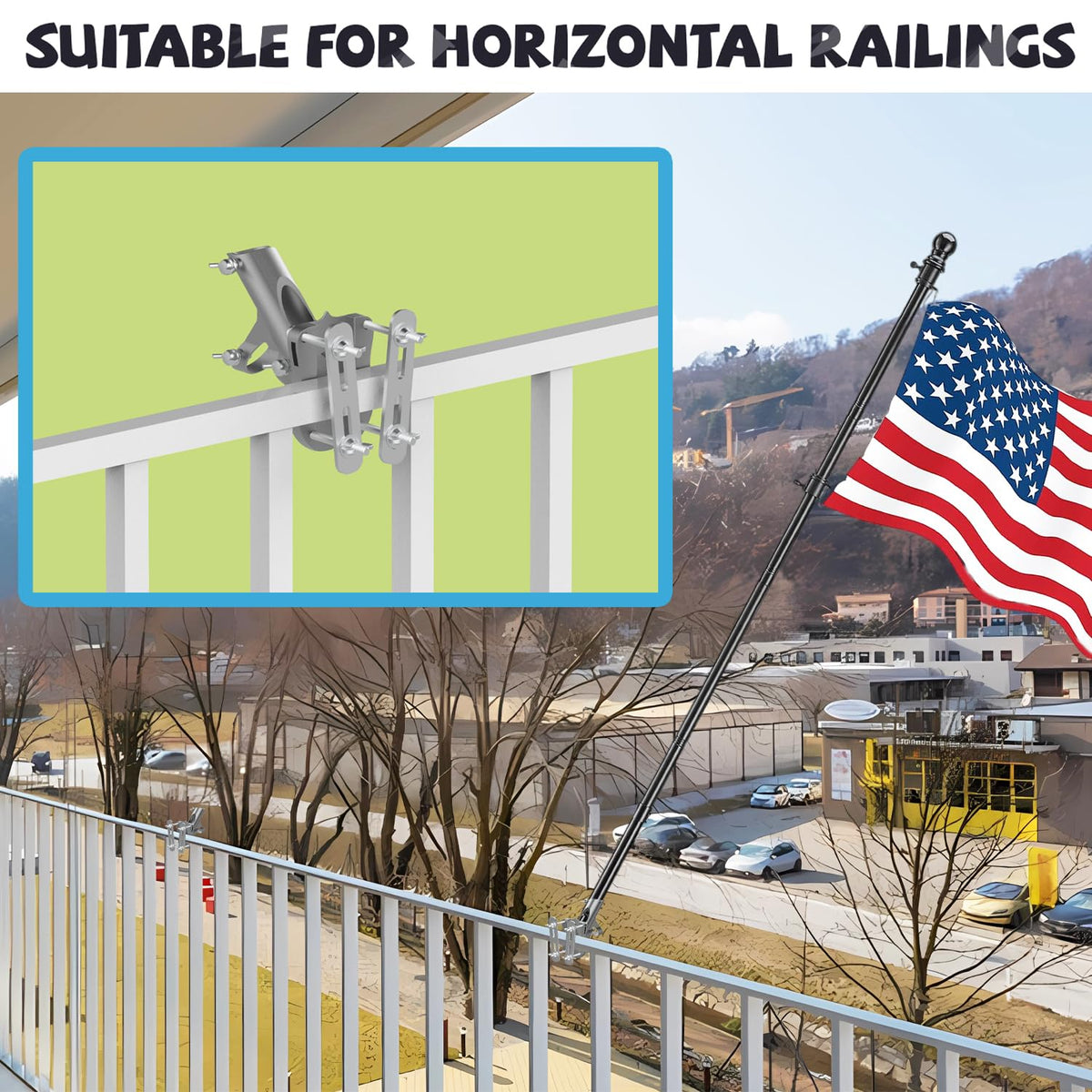 Aluminum Flag Pole Bracket for 1" Diameter Flagpole K673