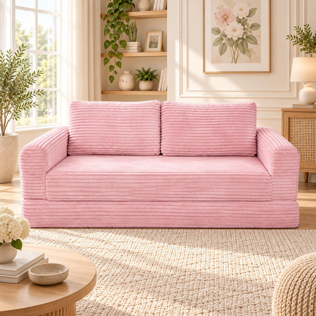 Pink Convertible Sofa Bed G71235