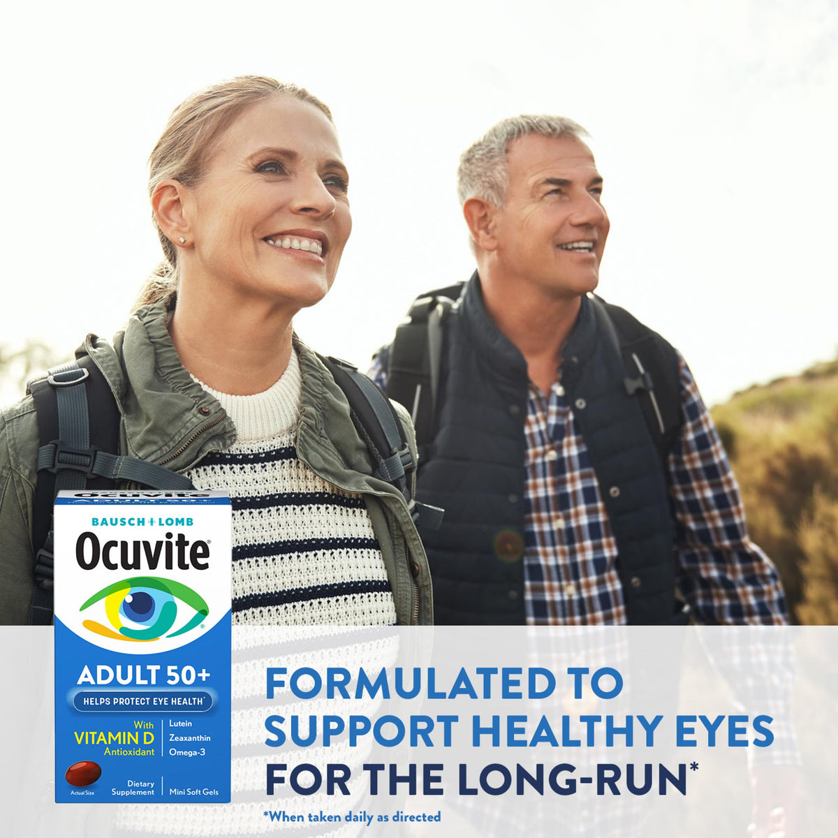 Eye Vitamin & Mineral Supplement with Omega-3, Zinc, Lutein & Zeaxanthin, 50 Softgels U565