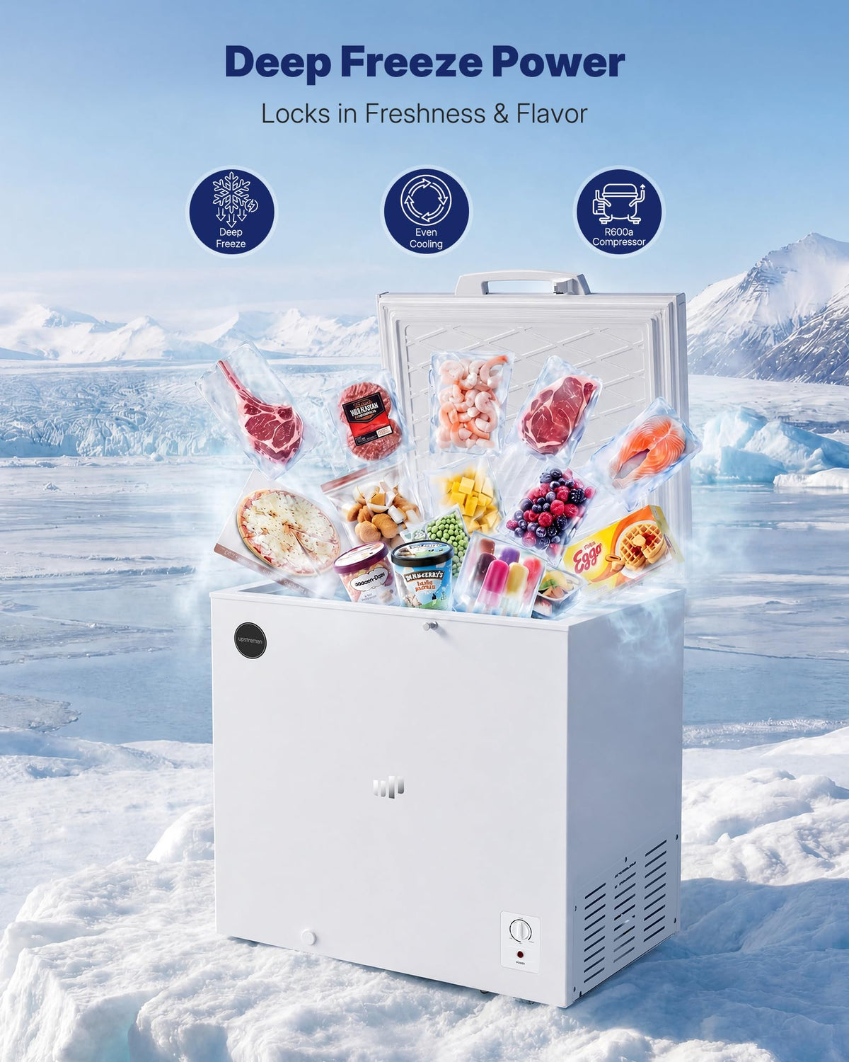 7.0 Cu.Ft Silky White Chest Freezer R3121