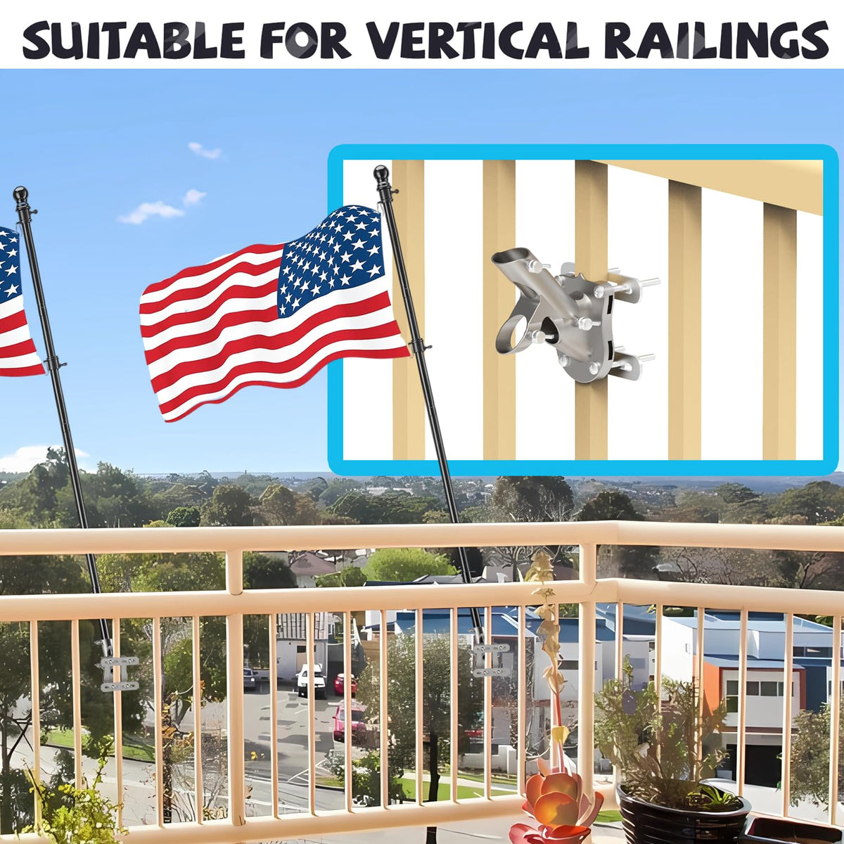 Aluminum Flag Pole Bracket for 1" Diameter Flagpole K673
