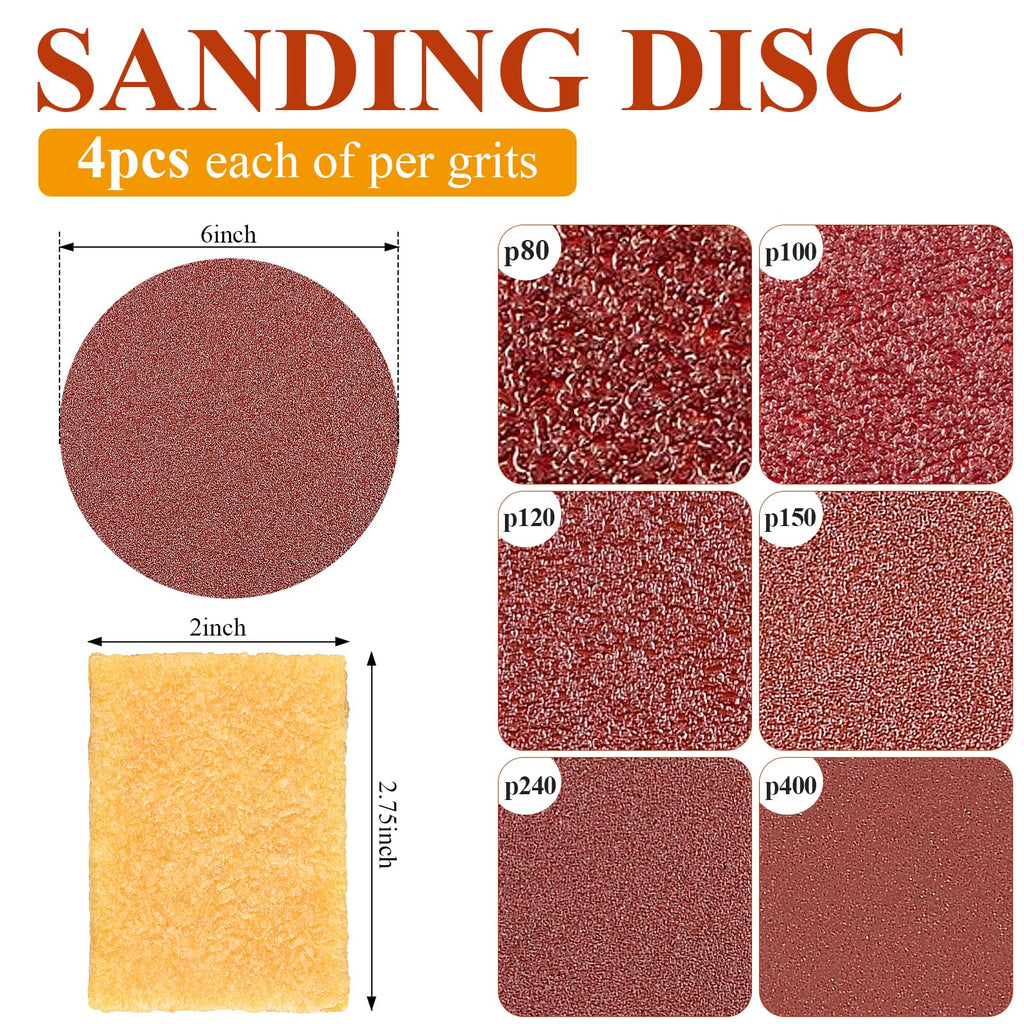 4x36 Inch Aluminum Oxide Sanding Belts and 6 Inch No-hole Sanding Discs U239
