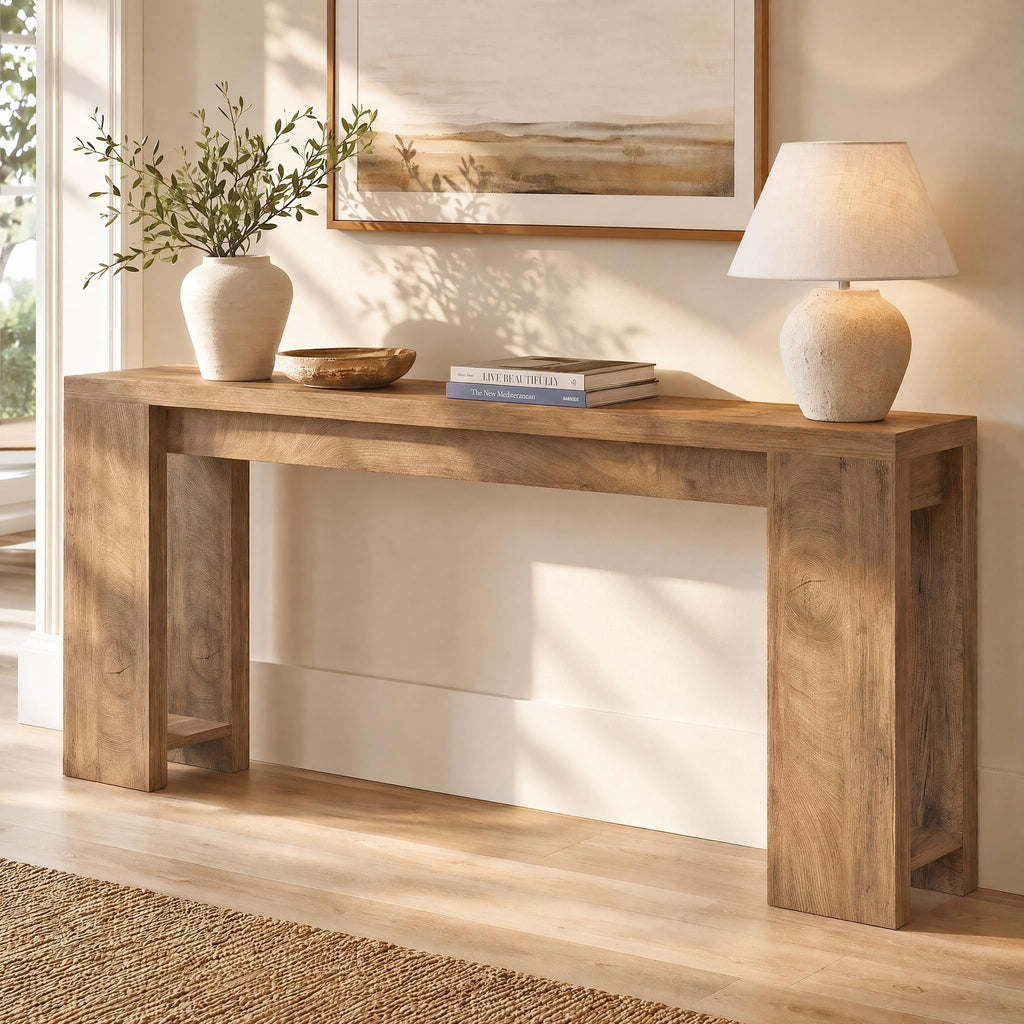 70.9-Inch Light Brown Console Table K8904