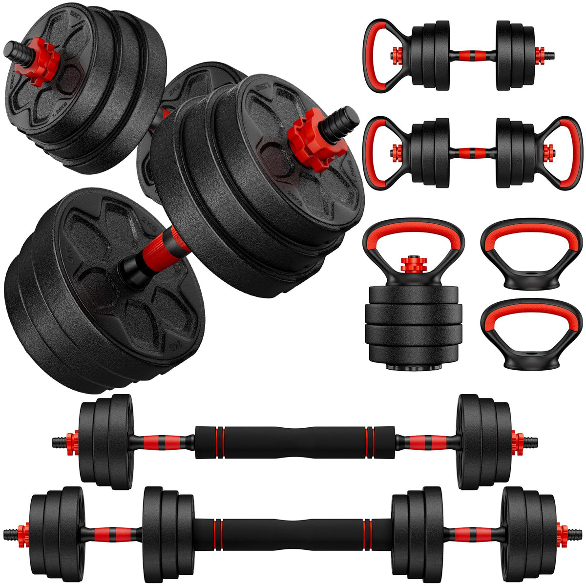 Adjustable 5-in-1 Dumbbell Set with Connector K920217