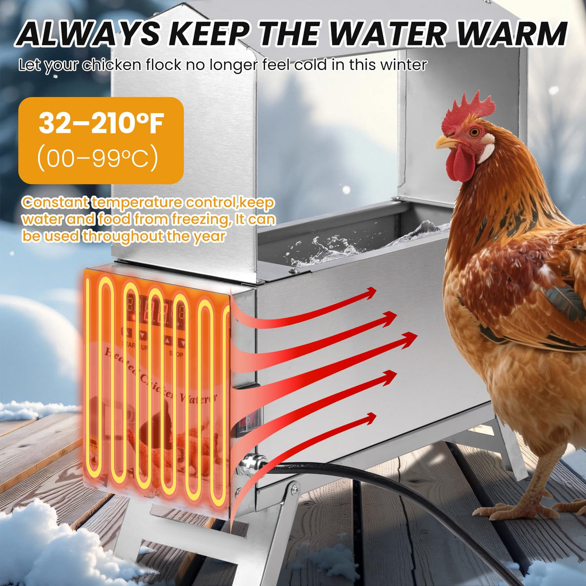 1.5 Gallon Heated Chicken Waterer R4881