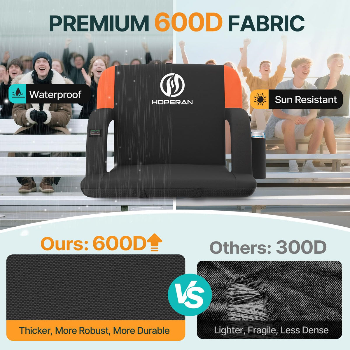Heated Stadium Seats for Bleachers with Back Support H49100