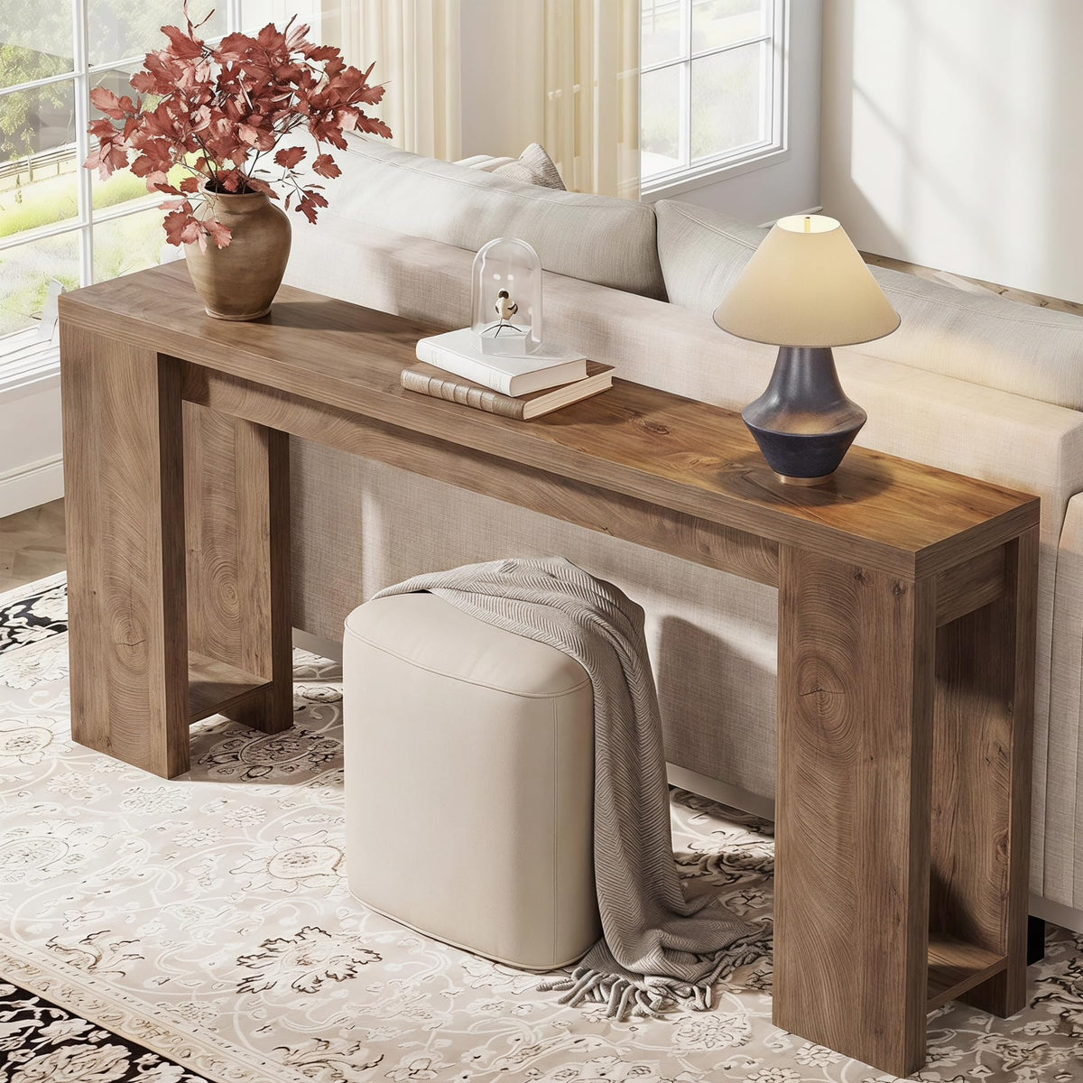 70.9-Inch Light Brown Console Table K8904