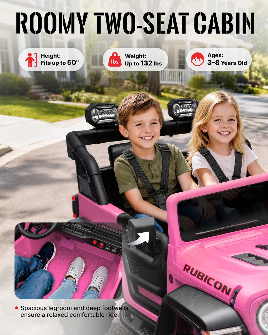 24V 2 Seater Ride on Car with Remote Control C56268