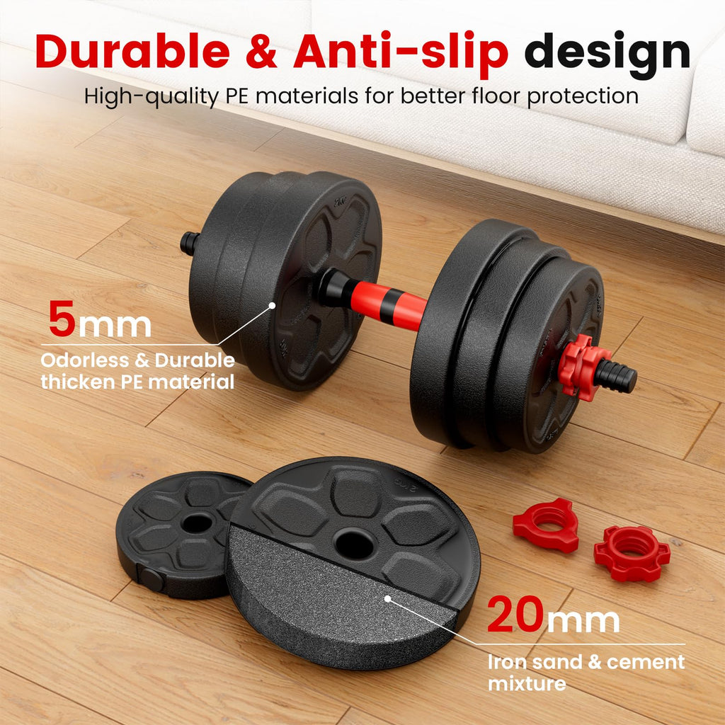 Adjustable 5-in-1 Dumbbell Set with Connector K920217