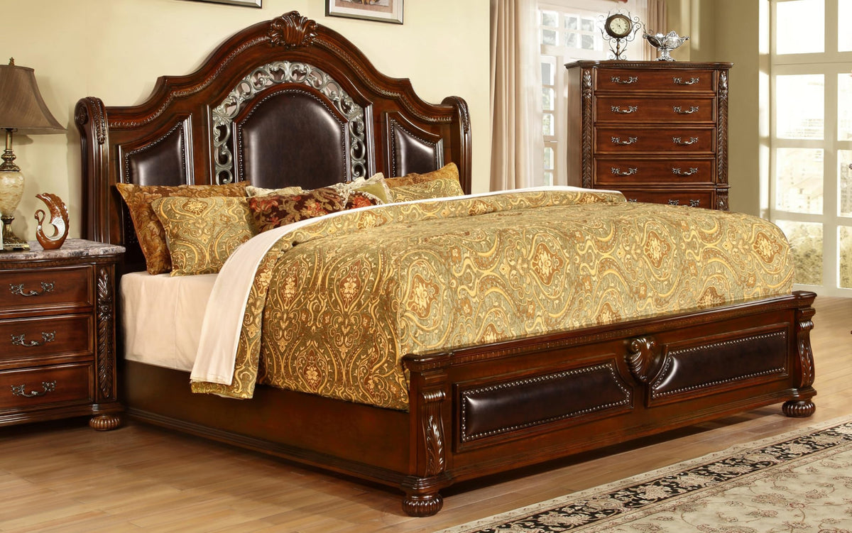 Cherry California King Wood Bed Frame K1650