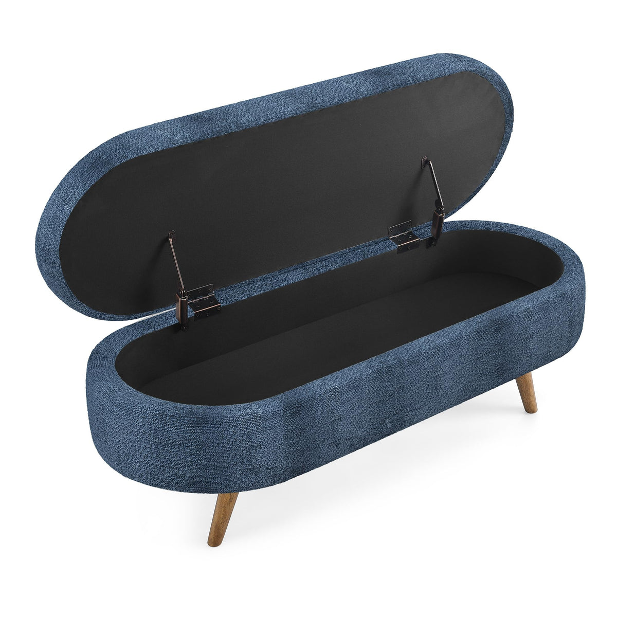 Oval Storage Bench with Rubber Wood Legs C65454