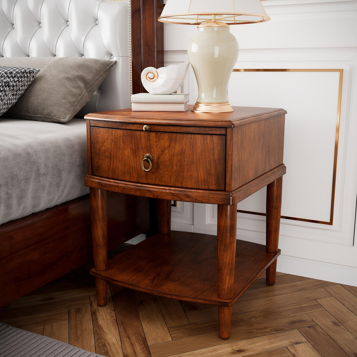 Wood End Table with Drawer M612