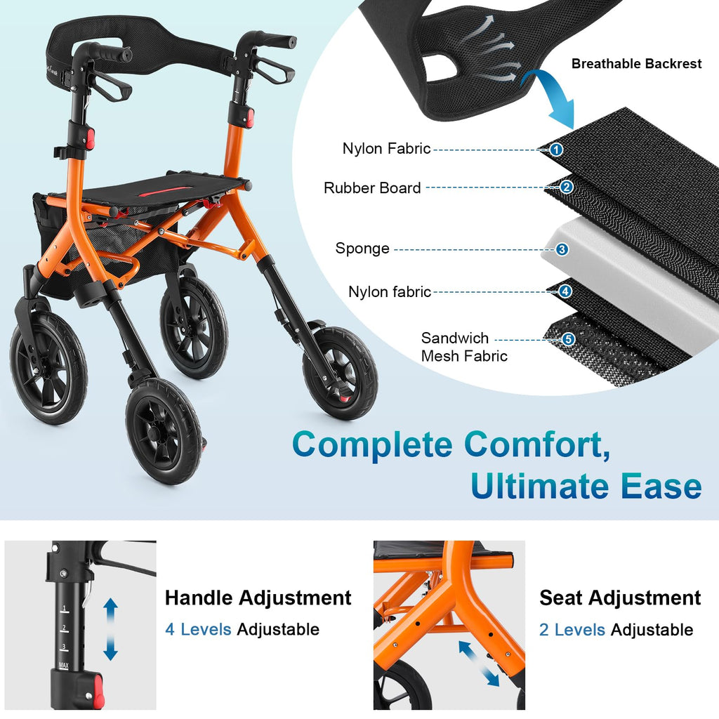 Tall Foldable Walker with Seat O79303