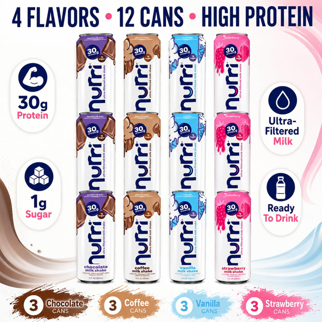 Protein Shake Variety Pack 30g Protein 12 Pack W48568