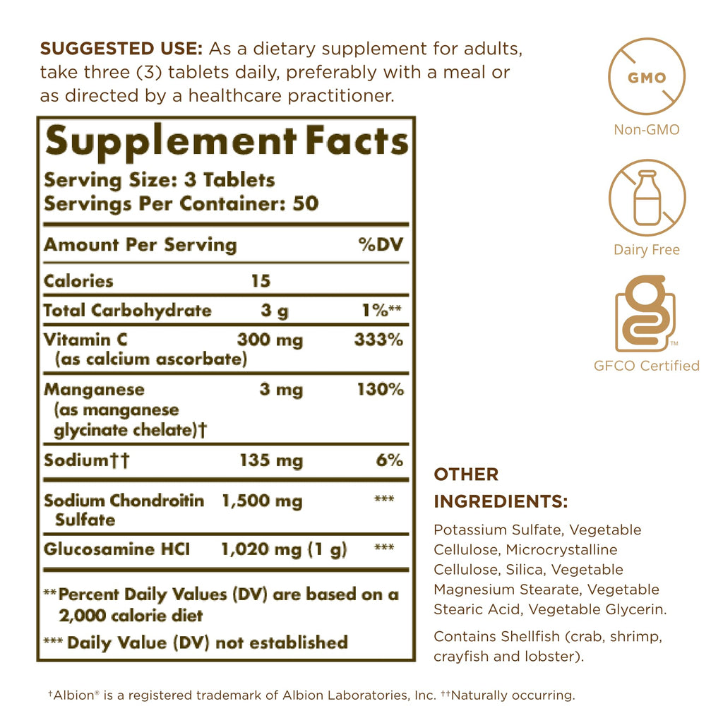 Glucosamine Chondroitin Complex 150 Tablets R872066