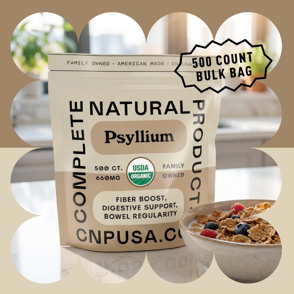 Organic Psyllium Husk Capsules 660mg 500ct E998