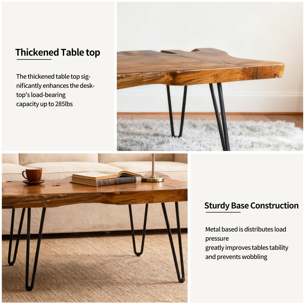 Live Edge Solid Wood Coffee Table Q66197