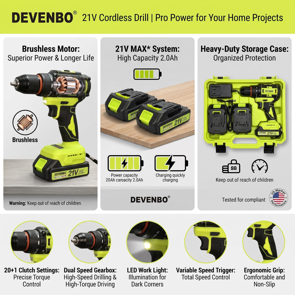 21V Brushless Cordless Drill Set X299