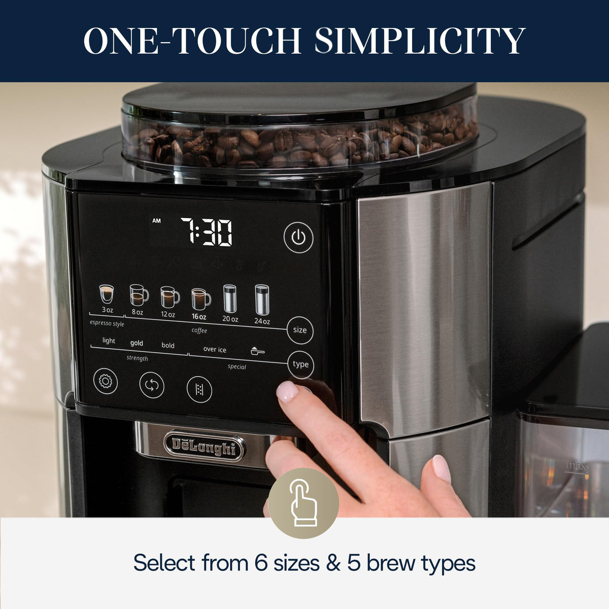 Drip Coffee Maker with Built-In Grinder N803
