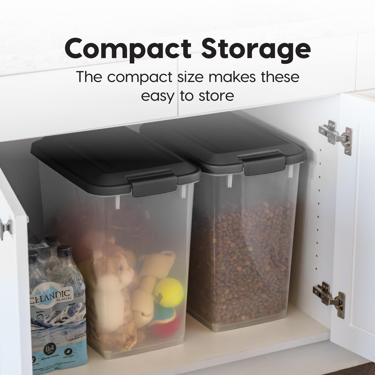 Dog Food Storage Container 2-Pack Black K808452
