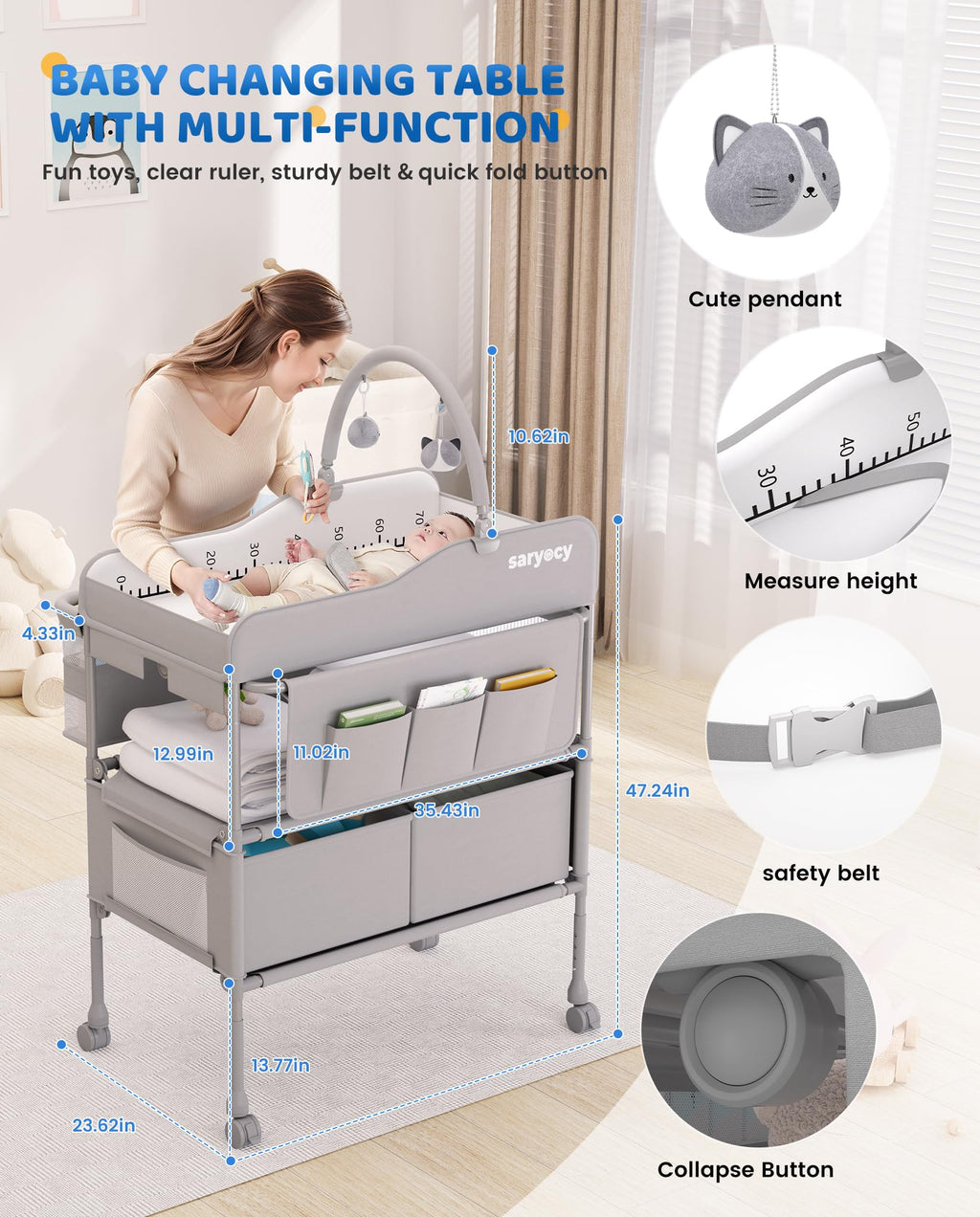 Mobile Folding Baby Changing Table A516538