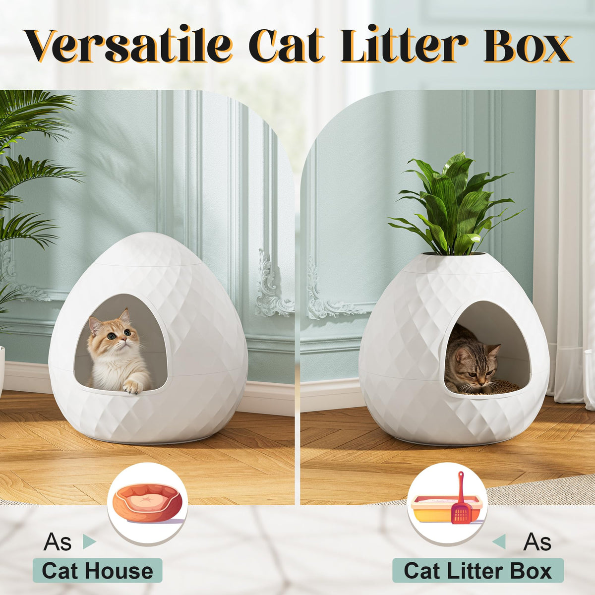 Enclosed Cat Litter Box with Lid W371705