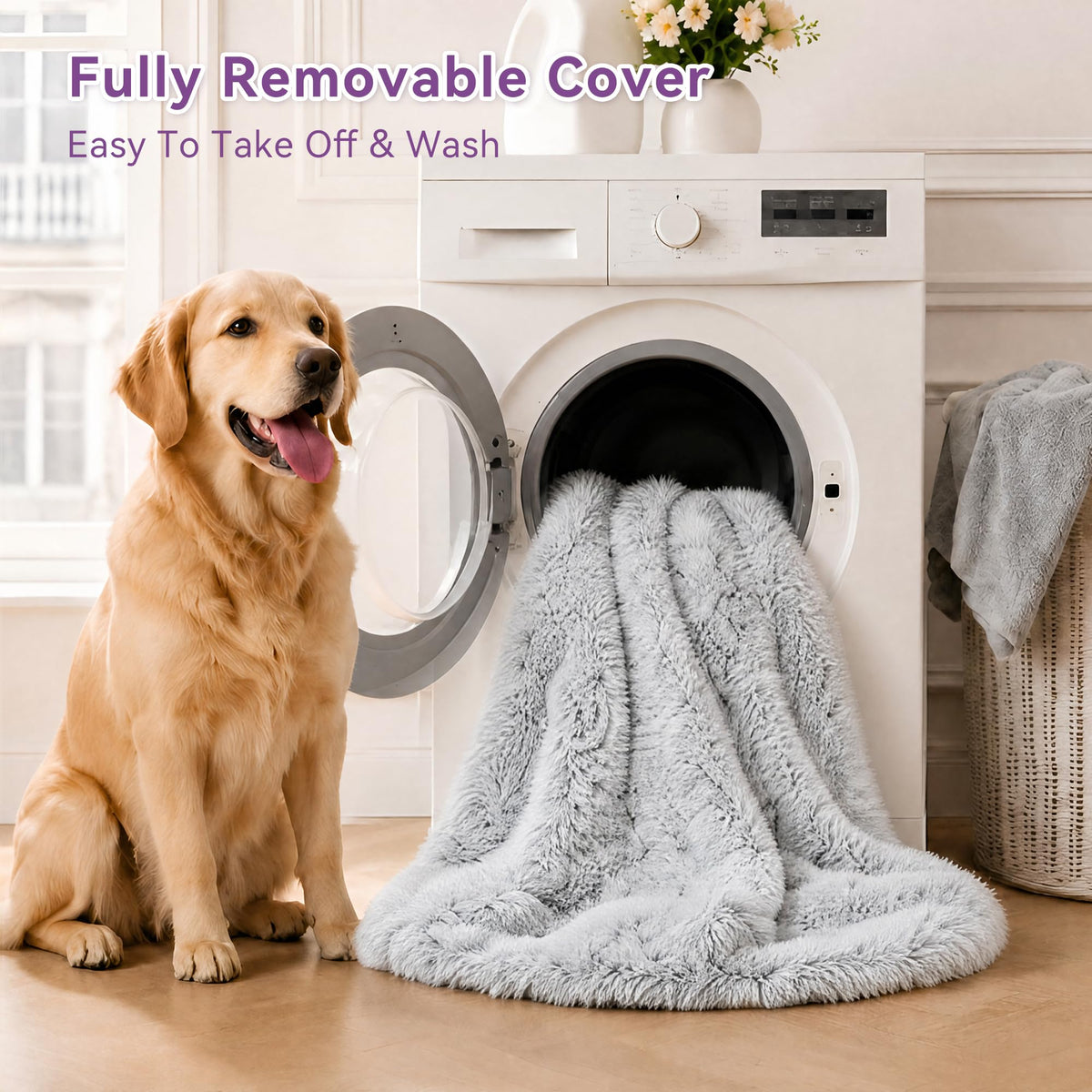Grey Human Dog Bed 71''x45''x12'' B145078