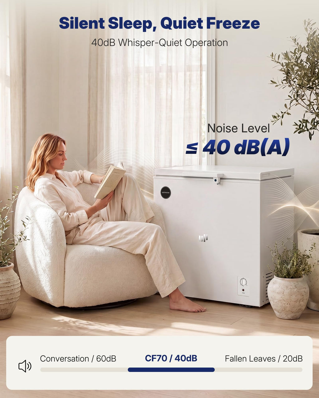 7.0 Cu.Ft Silky White Chest Freezer R3121
